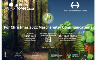 Marchsreiter joins Games Forest to protect the environment